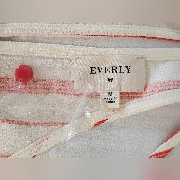 Everly Top NWOT Women's Size Medium Orange Stripe Tart Deco Halter - Picture 2 of 6